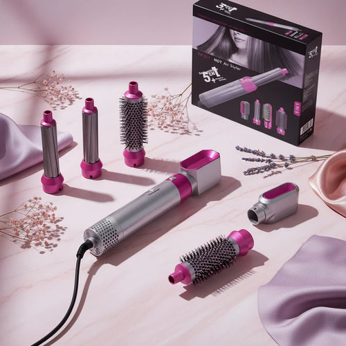 5 in 1 Hot Air Brush Hair Dryer & Volumizer